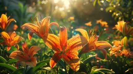 flower, lilies, beautiful, sunshine