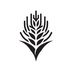 wheat tree simple vector logo - 015