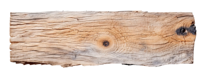 Rough wooden plank cut out