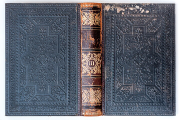 Antique Book  with Embossed Cover