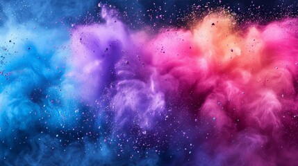 Colored Powders Bursting in Air