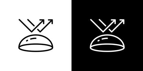 シンプルなコンタクトレンズUVカットのベクターアイコン