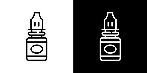 シンプルなコンタクトレンズの洗浄液ベクターアイコン