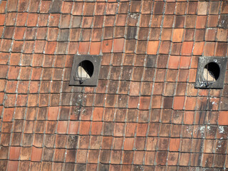 Brunelleschi Dome Aerial view from giotto tower detail near Cathedral Santa Maria dei Fiori Italy