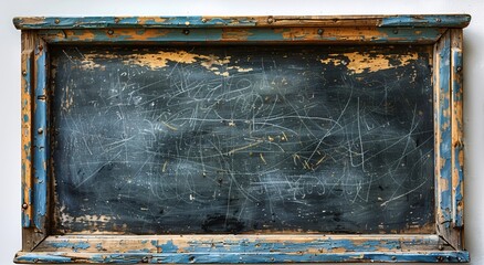 Fototapeta na wymiar a chalkboard with white chalk marks on it