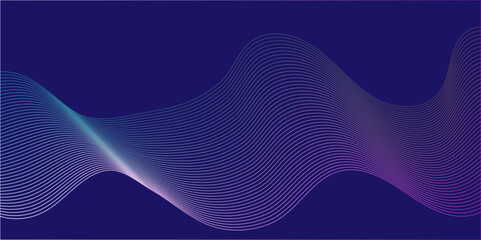 Abstract blue digital blend wave lines and technology background. Modern blue flowing wave lines and glowing moving lines. Futuristic technology and sound wave lines background. - obrazy, fototapety, plakaty
