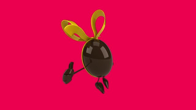Fun 3D cartoon easter egg with thumbs up and down (with alpha channel included)
