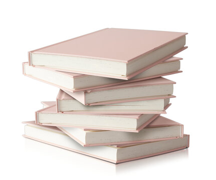 stack of books isolated on transparent background