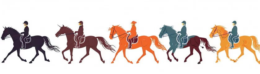 Poster Horseback Riding Riders: Galloping, Trotting, and Equestrian Skills © Lila Patel