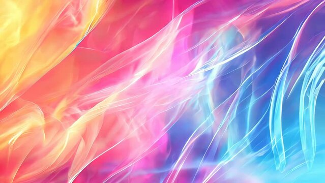 abstract background with smooth lines in blue, orange and pink colors