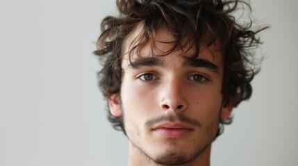 Obraz premium Young Belgian 26 year old guy with brown hair, portrait