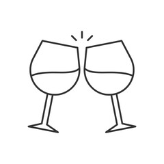 Thin Line  Cheers vector icon