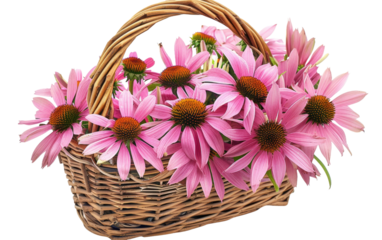 Coneflower Arrangement isolated on transparent Background