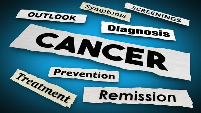 Cancer News Headlines Disease Trend Cases Cure Treatment Health Care 3d Animation