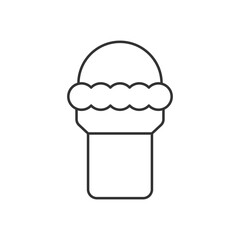 Thin Line  Ice cream vector icon