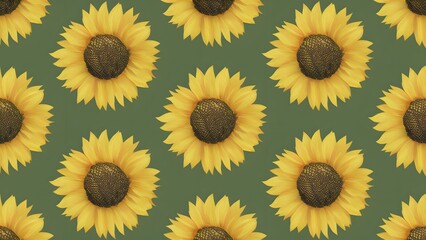 Abstract floral background featuring the cheerful sunflower motif