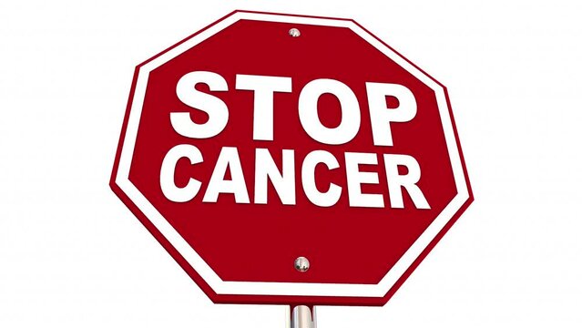 Stop Cancer Sign Cure Disease Treatment Therapy Remission 3d Animation