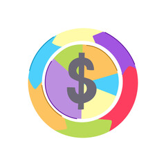 finance investment portfolio cartoon. business investor, fund coin, stock budget finance investment portfolio sign. isolated symbol vector illustration