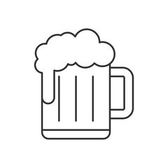 Thin Line  Beer vector icon