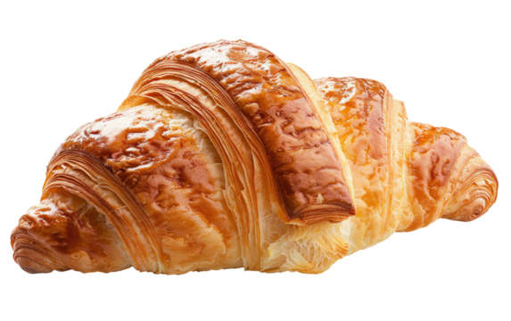 Buttery Bliss: The Art of Croissant Crafting isolated on transparent Background