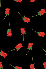seamless pattern roses flower for decoration design - 767037990