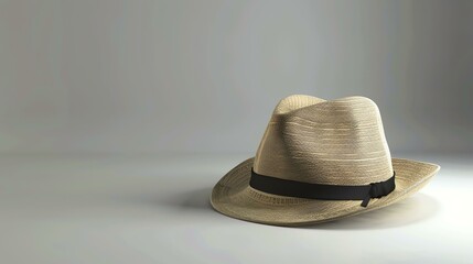 Fototapeta na wymiar A stylish vintage fedora hat. It is made of high-quality materials and features a classic design.