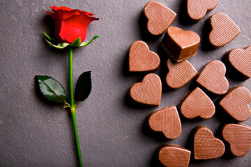 Chocolates with roses
