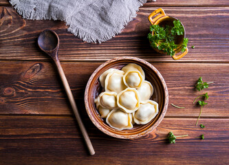 Dumplings on wood - 767040537