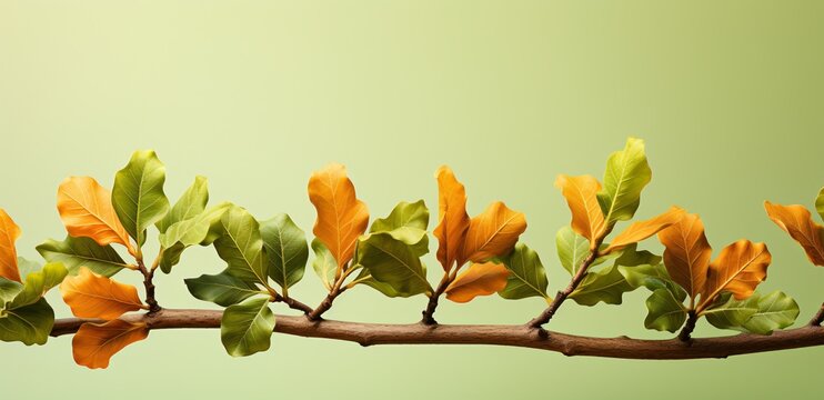 a branch with leaves on it