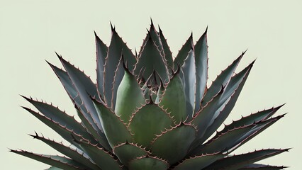 Agave plant isolated against a clean white background