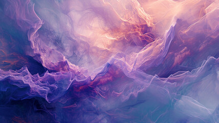 An abstract nature banner featuring ethereal landscapes and organic forms - obrazy, fototapety, plakaty