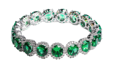 Radiant Emerald Wristwear isolated on transparent Background