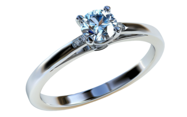 Symbol of Forever: Engagement Ring isolated on transparent Background