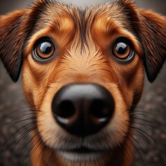 Portrait of surprised dog