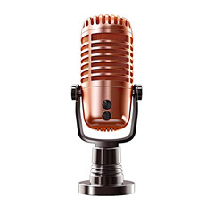 Podcast microphone isolated transparent background