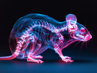 X-ray Aesthetic of a Rodent in Profile - obrazy, fototapety, plakaty