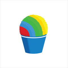 shaved ice vector cup illustration, can be used for backgrounds, walls, etc