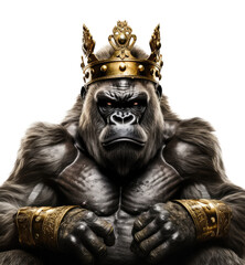Fototapeta premium kingkong looking isolated on white