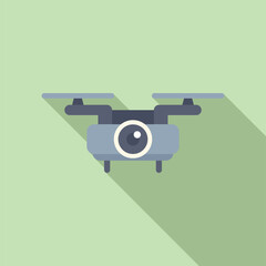 Service pro videography icon flat vector. Filming operator. Creative pilot recording