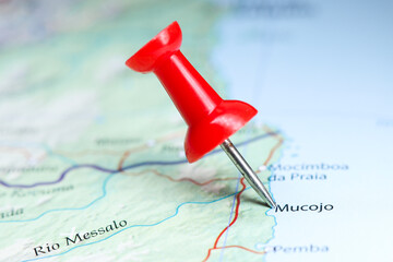 Mucojo, Mozambique pin on map