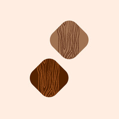 drawing of a brown piece of wood element 