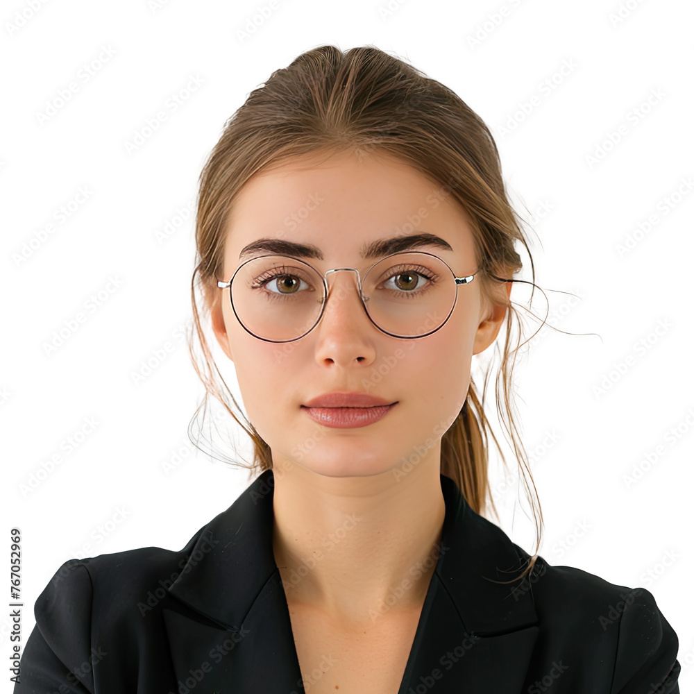 Wall mural Businesswoman portrait. Beautiful businesswoman wearing black suit.