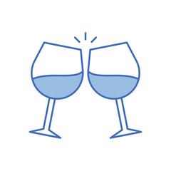Blue Color  Cheers vector icon