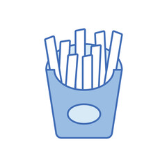 Blue Color Fries vector icon