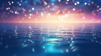 Background of transparent sea water sparkling in the sun - obrazy, fototapety, plakaty