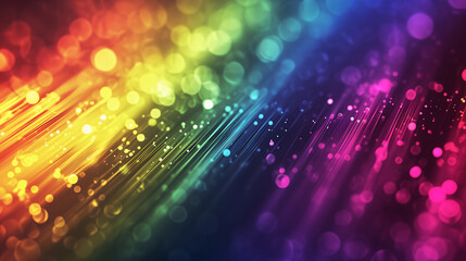 iridescent sparks rainbow bokeh background. Pride Month, Rainbow Flag