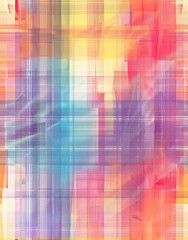 Fototapeta premium opalescent pastel plaid background. AI generative