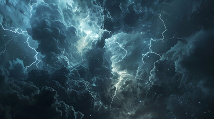 Lightning storm cloud - obrazy, fototapety, plakaty