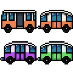 pixel art of mini van cart - 767056133