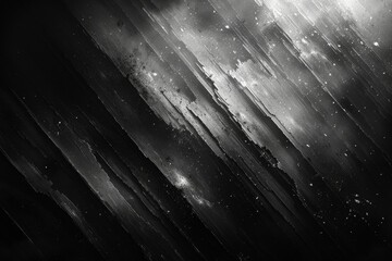 Abstract dark pattern of spots, chips, lines, dust on black and white grunge modern background. - obrazy, fototapety, plakaty